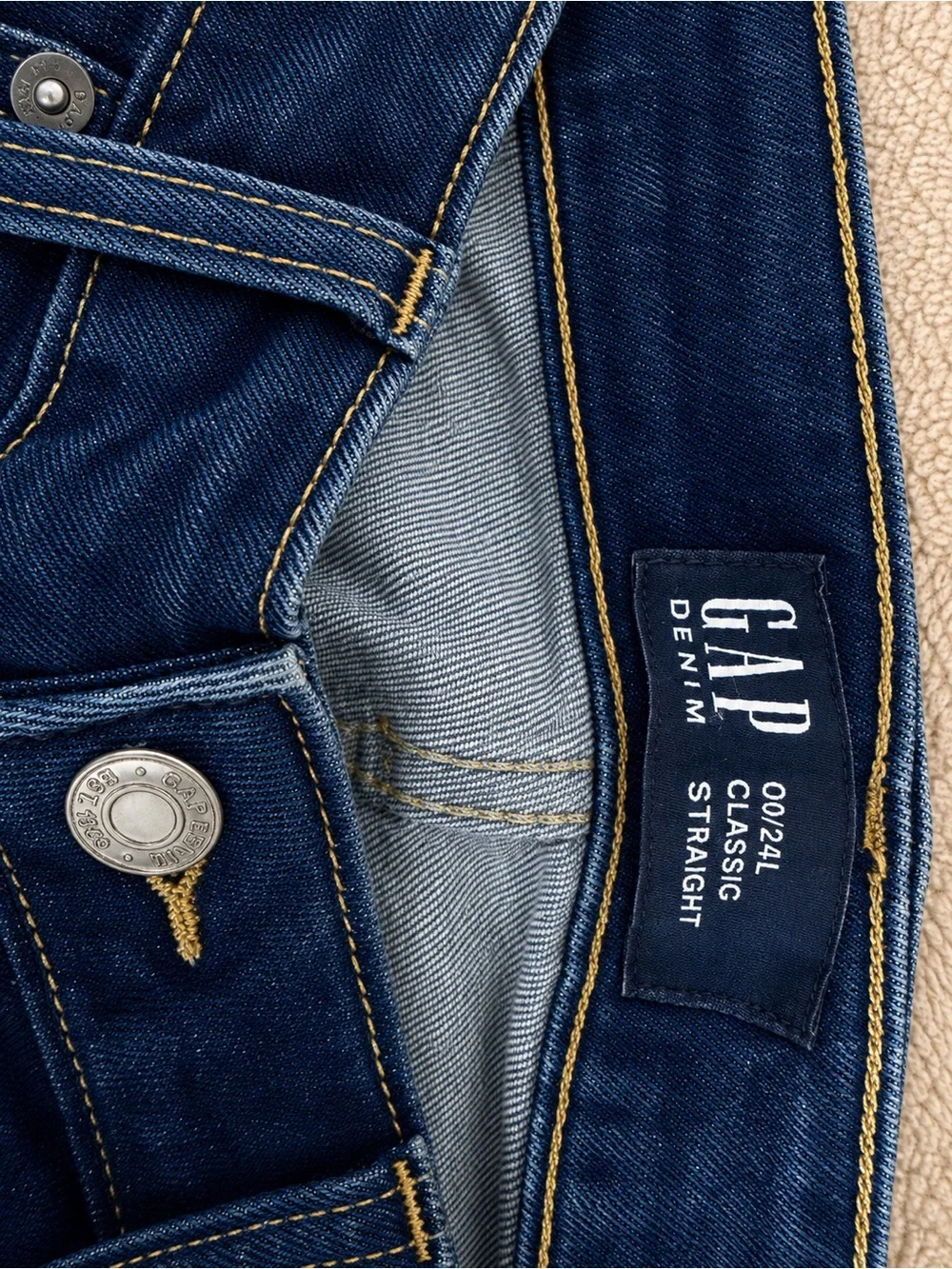 GAP Straight-Leg Jeans in Deep Indigo